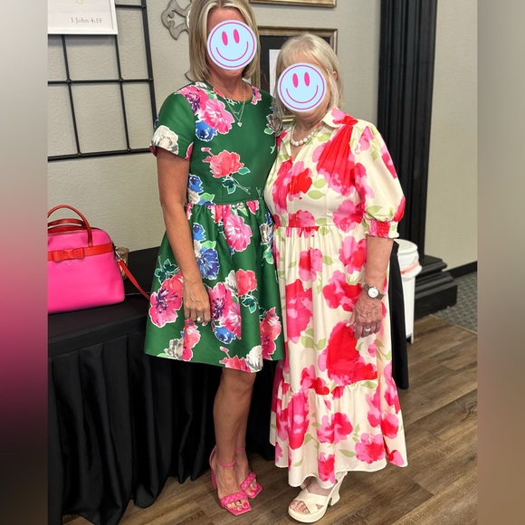 kate spade Dresses & Skirts - Kate Spade Floral Print Dress ♠️ Green & Pink